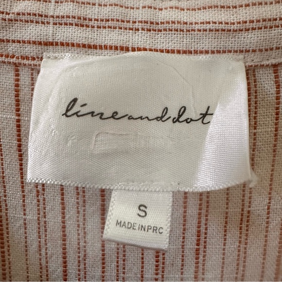 Line + Dot Pascal Jumpsuit Cream Orange Striped Size Small - Picture 14 of 16